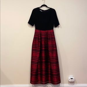 Black and Red Teri Jon Gown